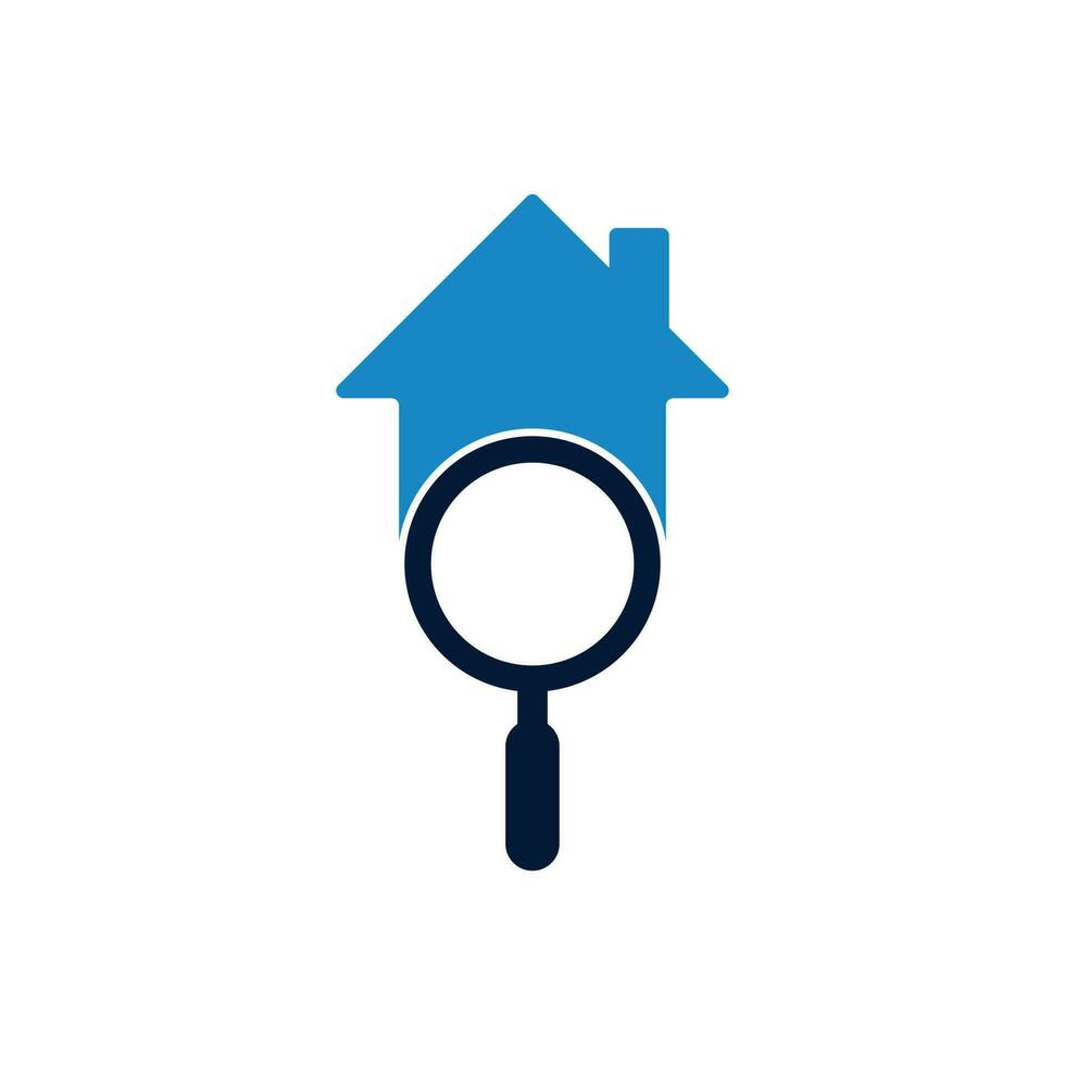 Find home logo design template. Real estate vector logo design. search house logo icon