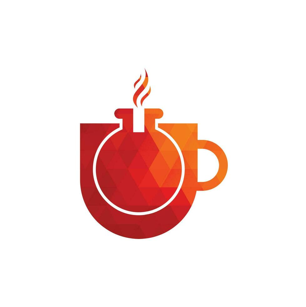 Coffee Lab Logo Design Template. vector