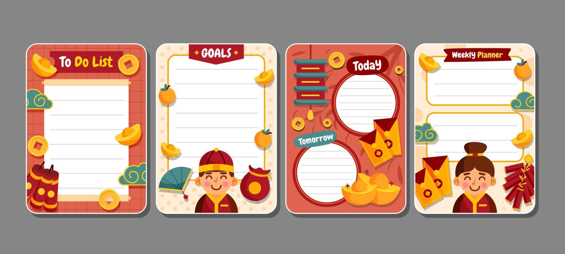 Chinese Journal Template vector