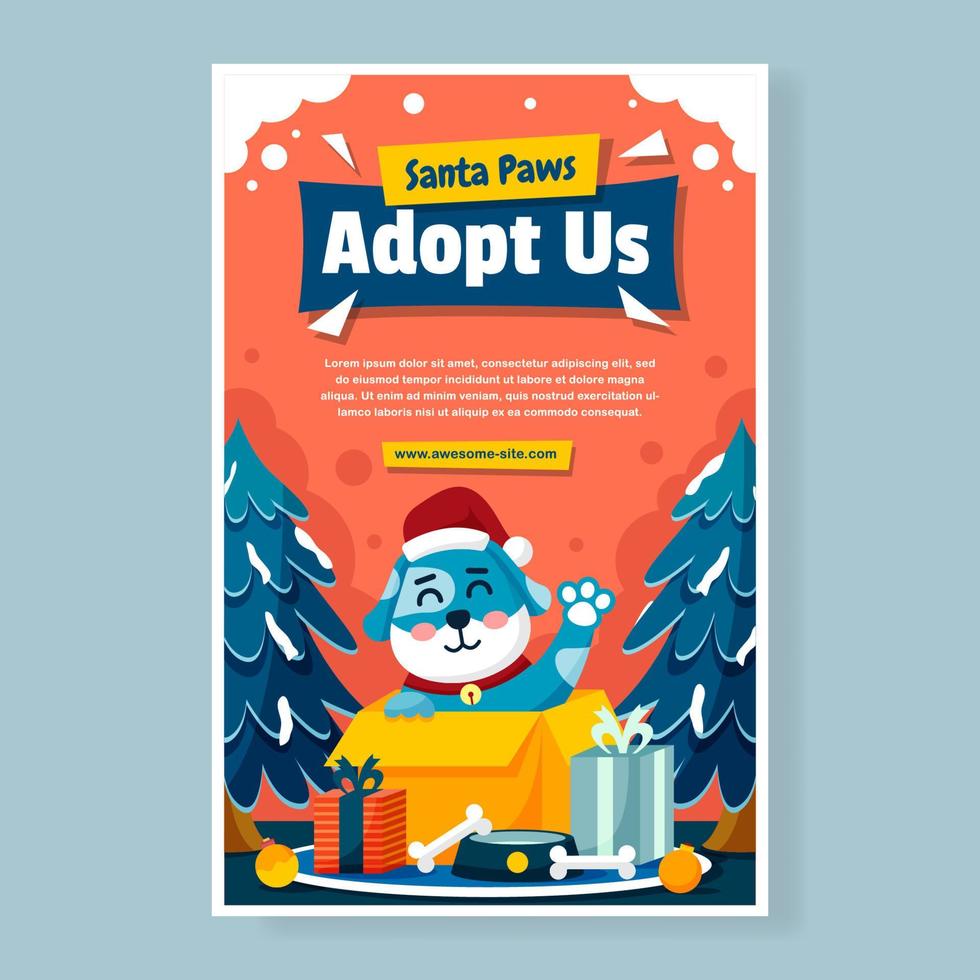 Santa Paws Poster vector