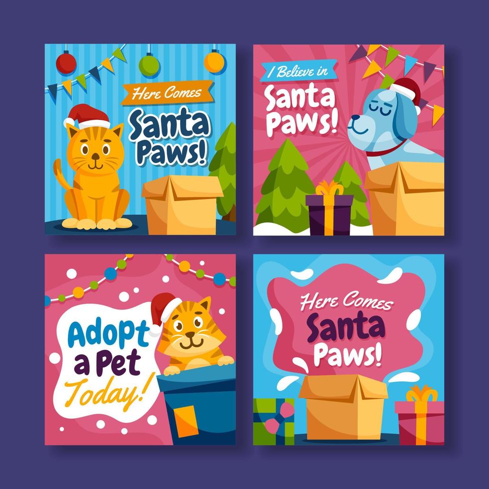 Santa Paws Social Media vector