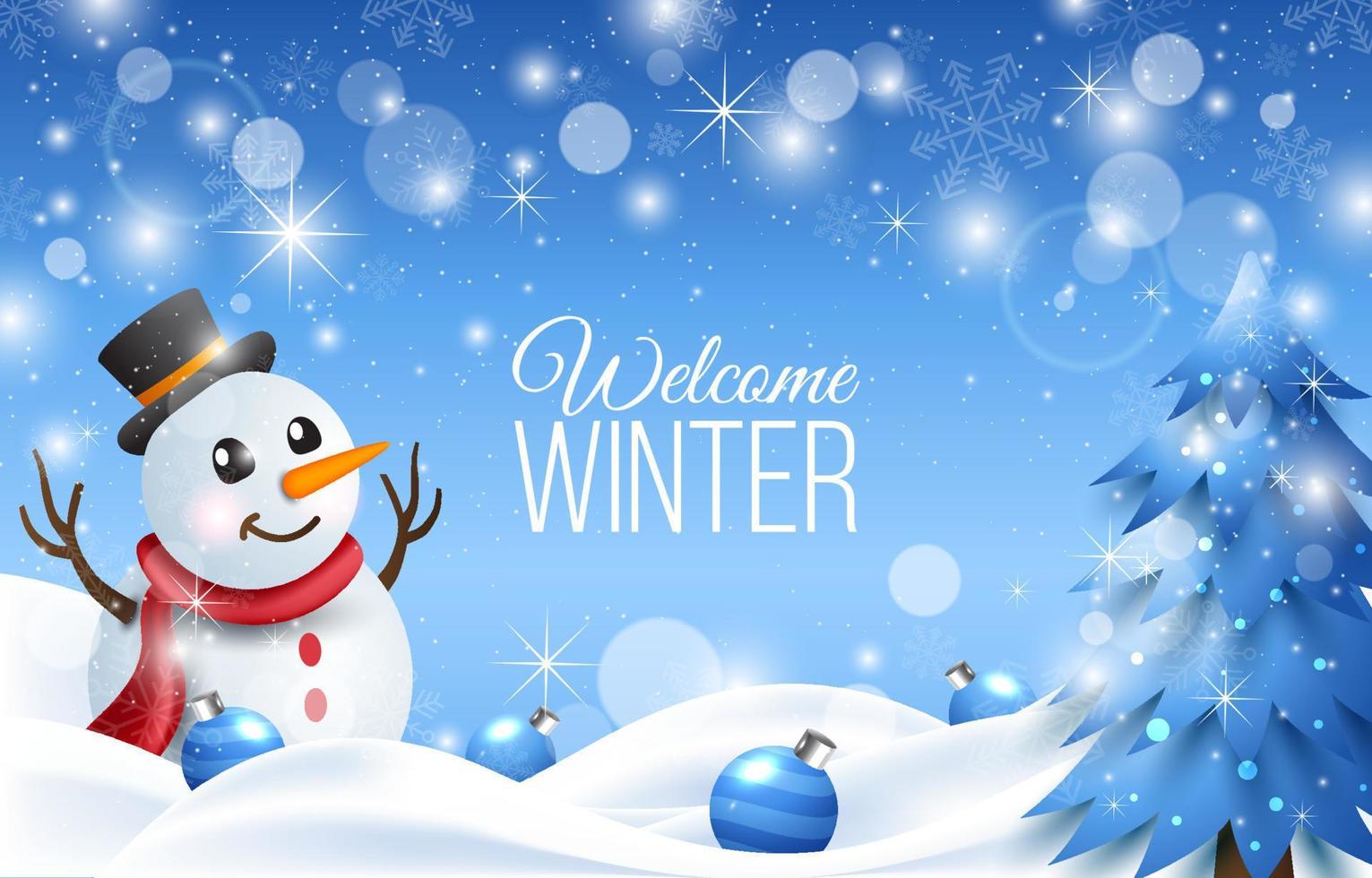 Winter Scenery Background vector