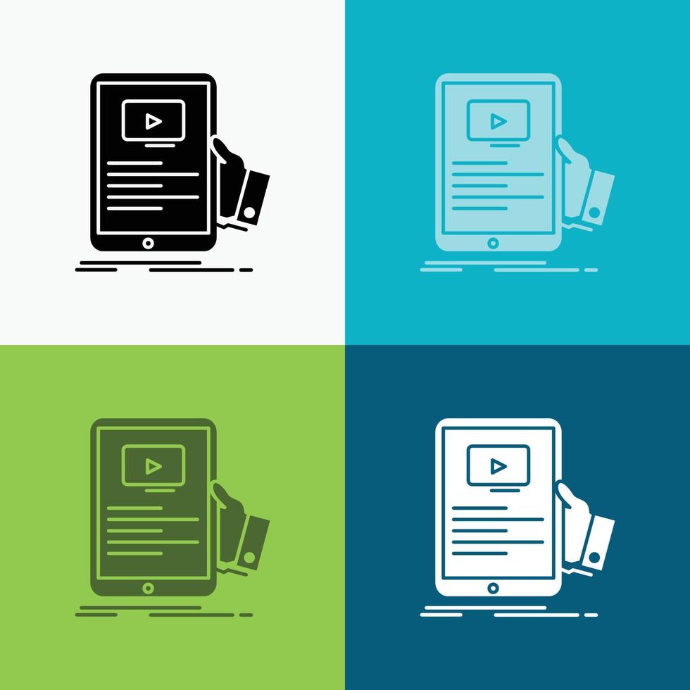 forum. online. webinar. seminar. tutorial Icon Over Various Background. glyph style design. designed for web and app. Eps 10 vector illustration