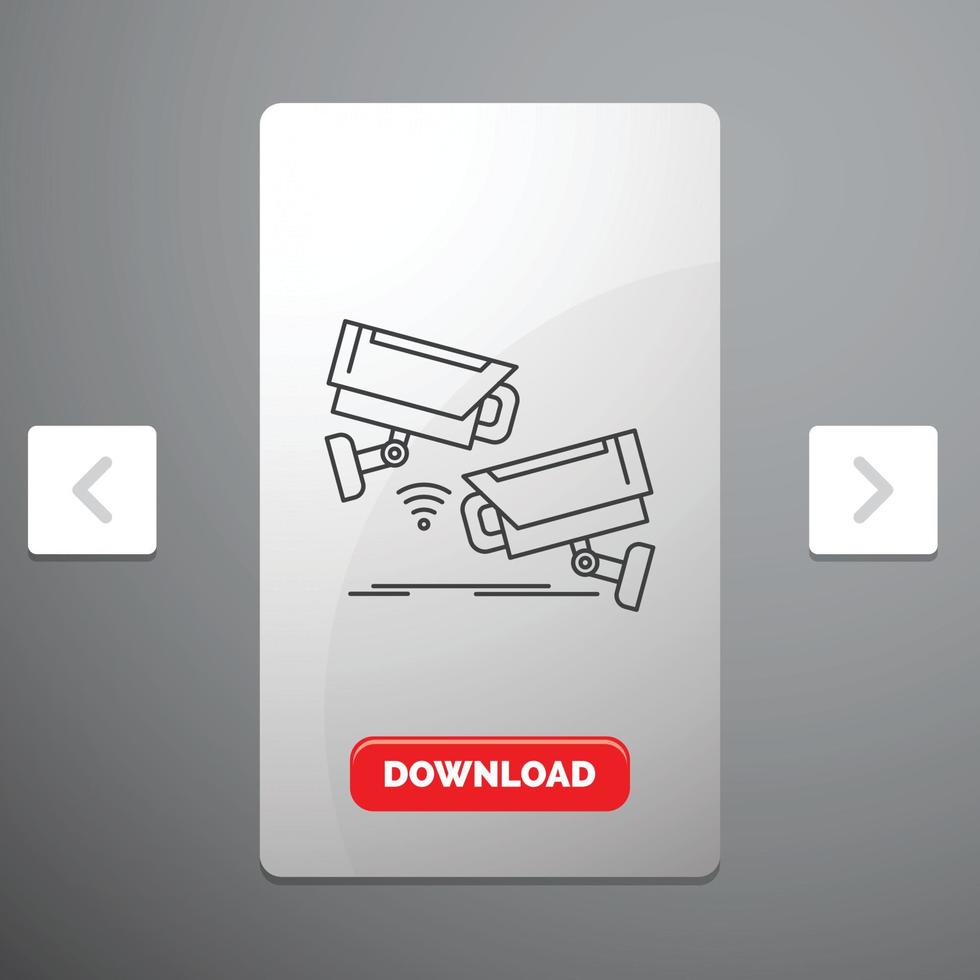 CCTV. Camera. Security. Surveillance. Technology Line Icon vector