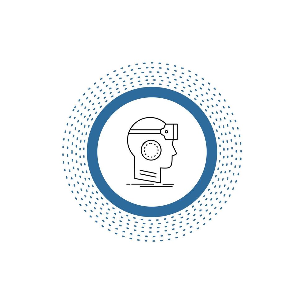 VR. googles. headset. reality. virtual Line Icon. Vector isolated illustration