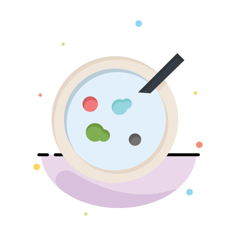 Petri Dish Analysis Medical Abstract Flat Color Icon Template vector