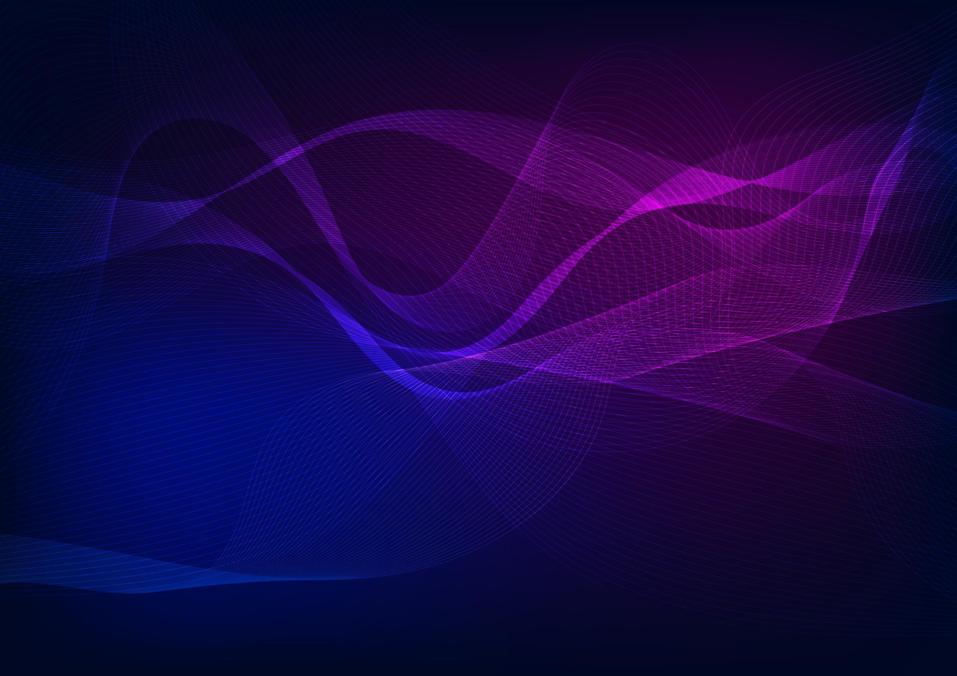 Abstract wave and dots technology background with light, Network connection structure concept