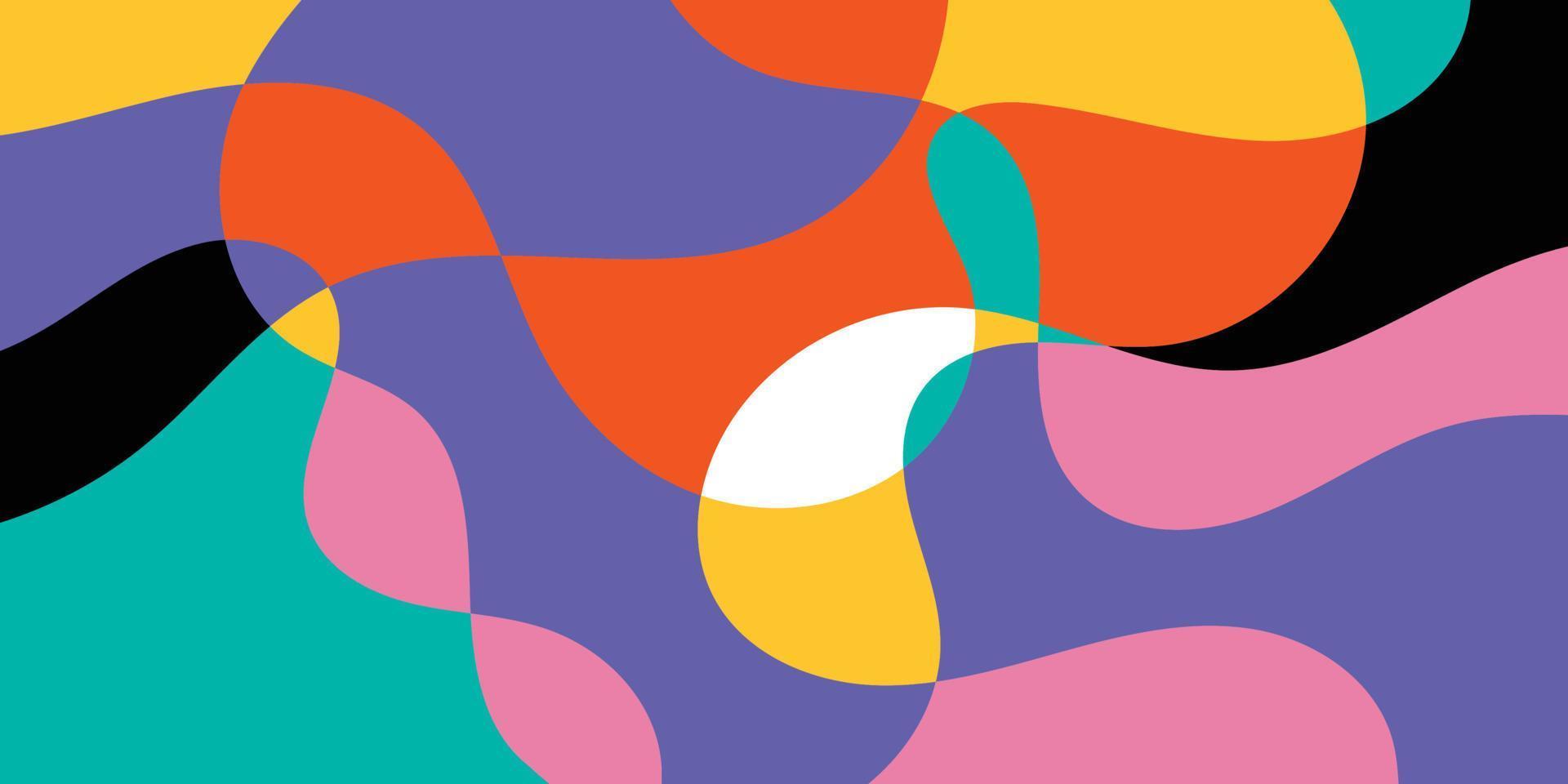 Colorful Geometric Abstract Set Of Shapes Background Vector Illustration For Banner Design