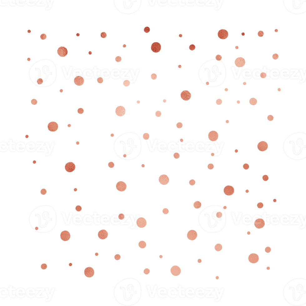 points métalliques en cuivre png