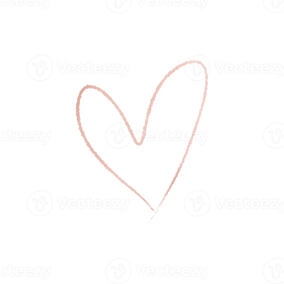 Rose Gold Metallic Shape Outlined png