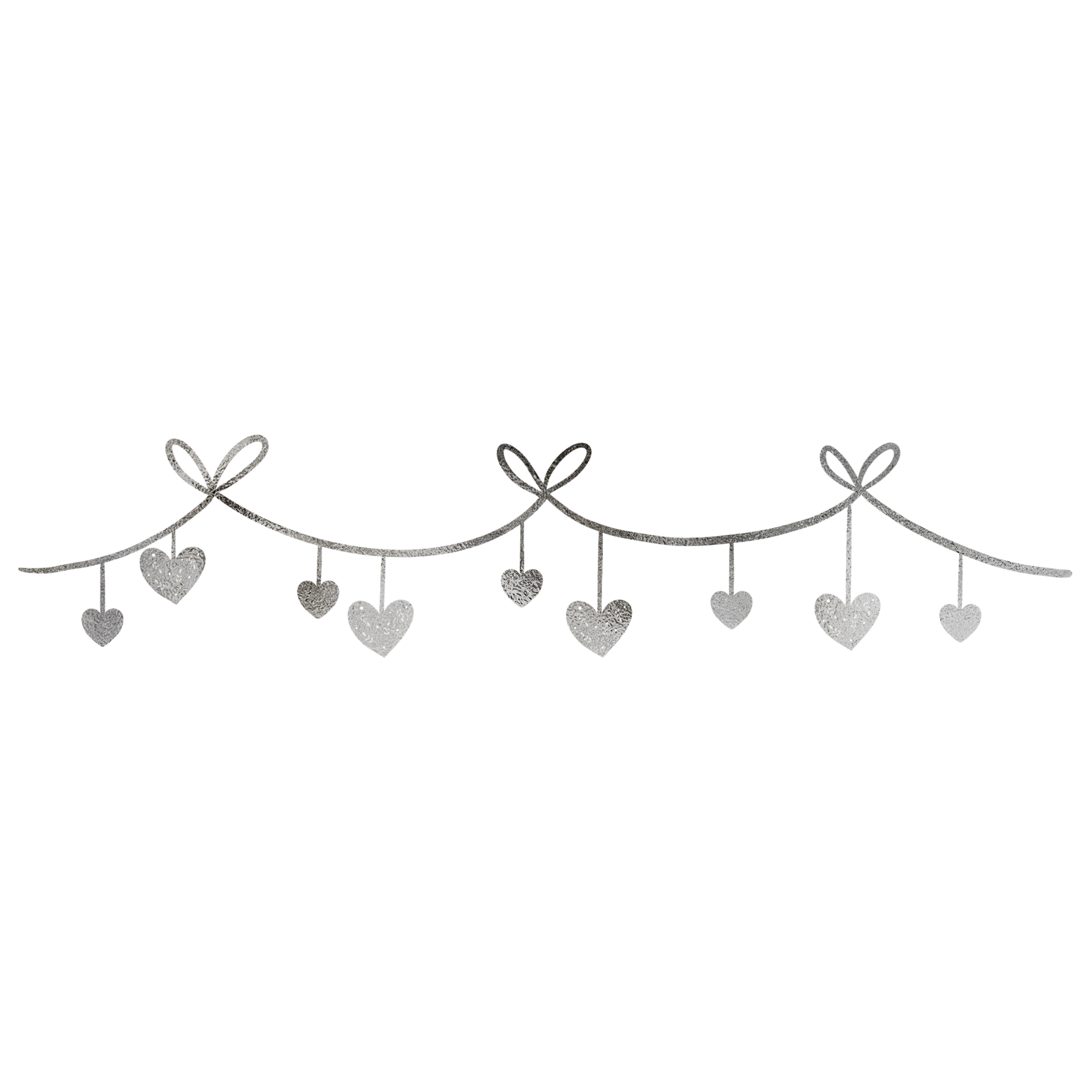 Silver Metallic Heart Ornament 13219732 PNG