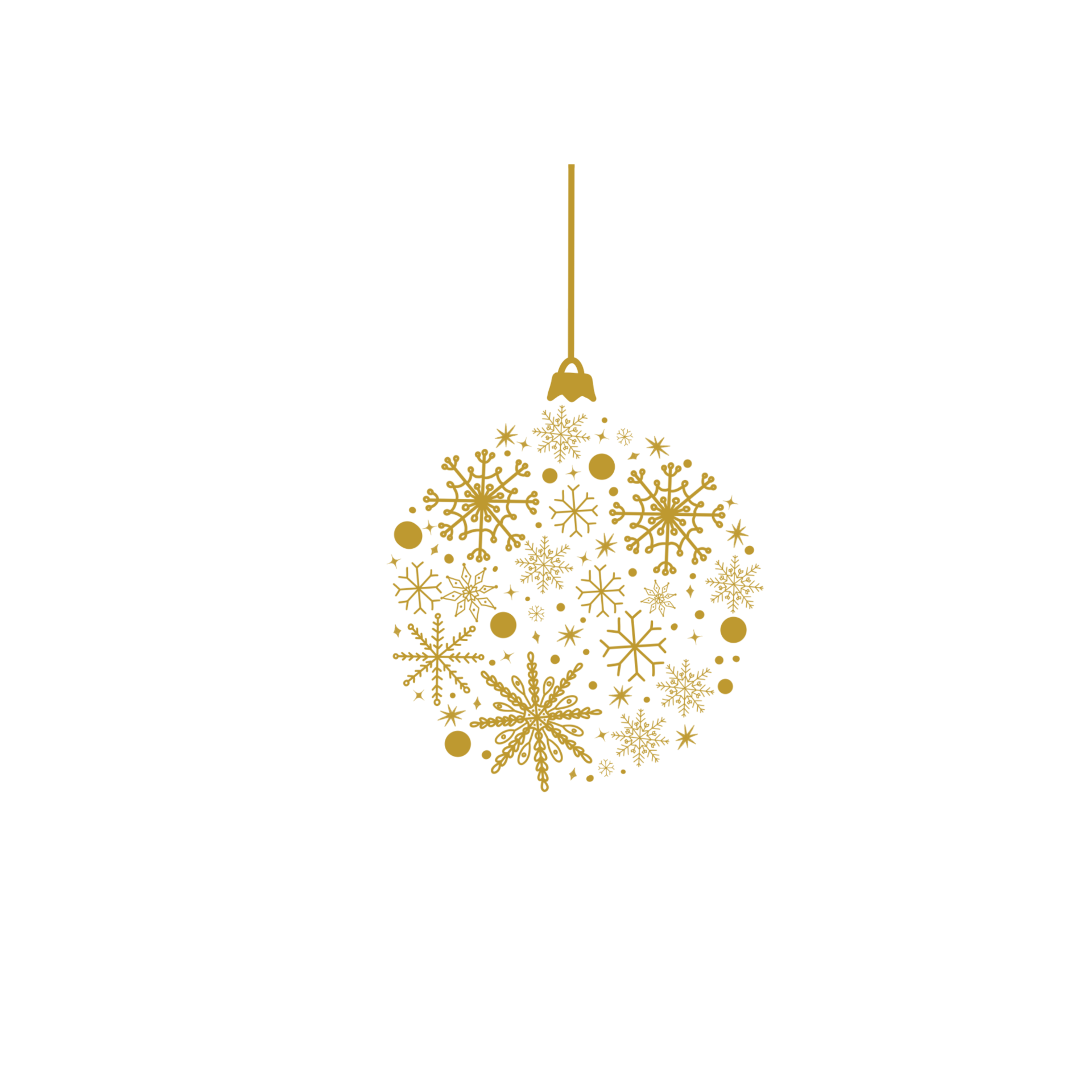 enfeite de floco de neve dourado 13219749 PNG