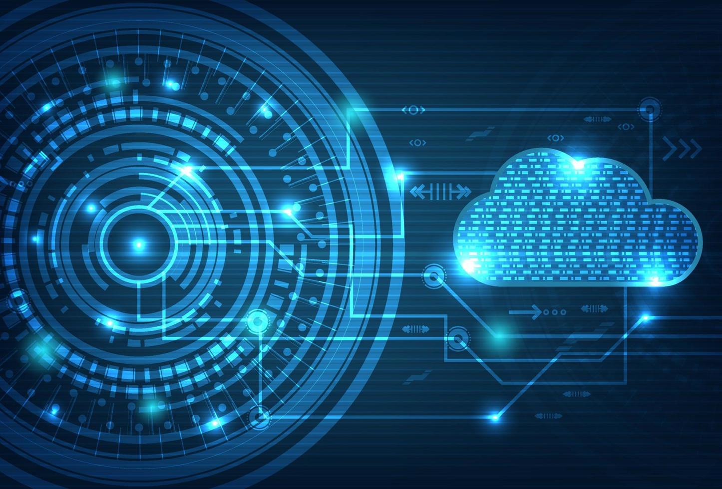 Fondo de diseño de innovación de concepto de servicios de datos de Internet de tecnología de nube de vector abstracto