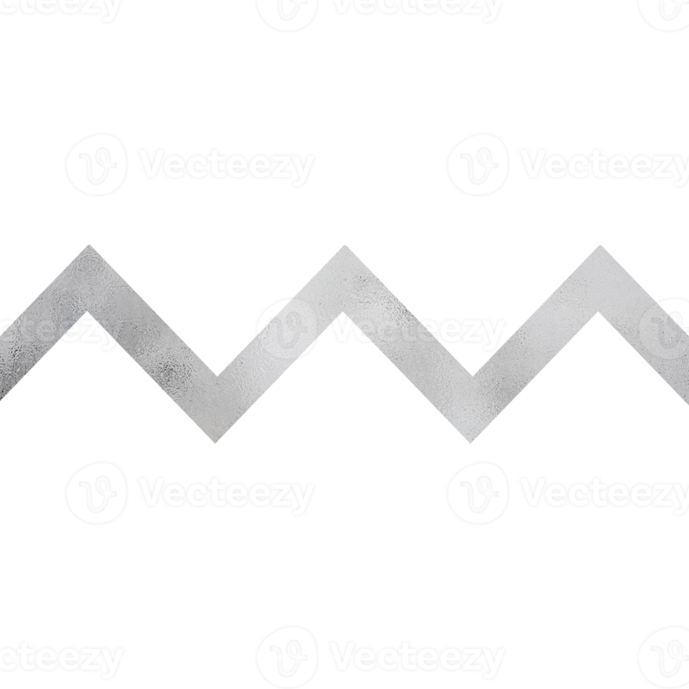 silver- metallisk zig zag png