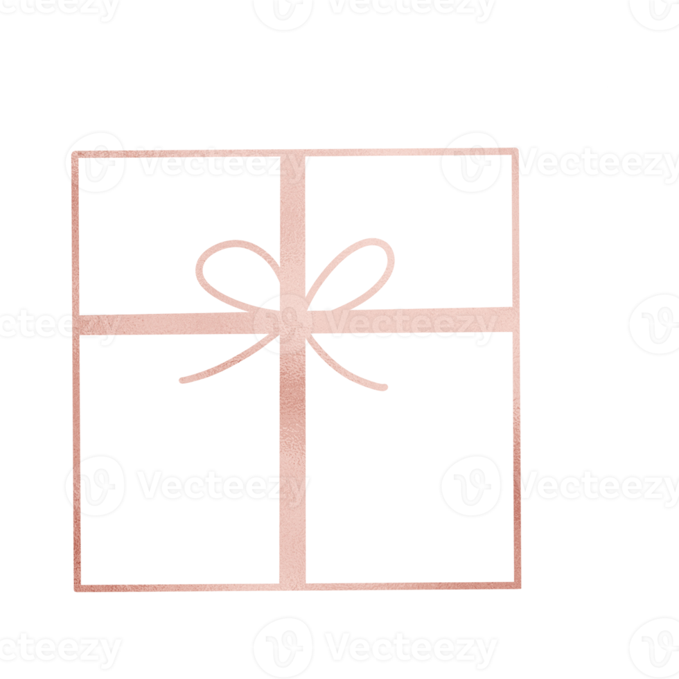 Pink Glowing Gift Box Outlined 13219868 PNG