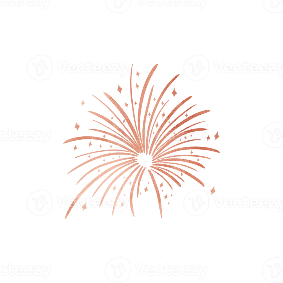 Copper Metallic Firework png