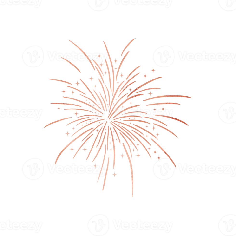 Copper Metallic Sparkle Firework png