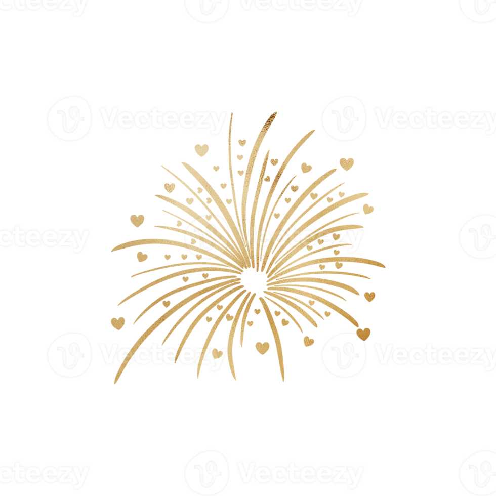 Gold Metallic Firework png