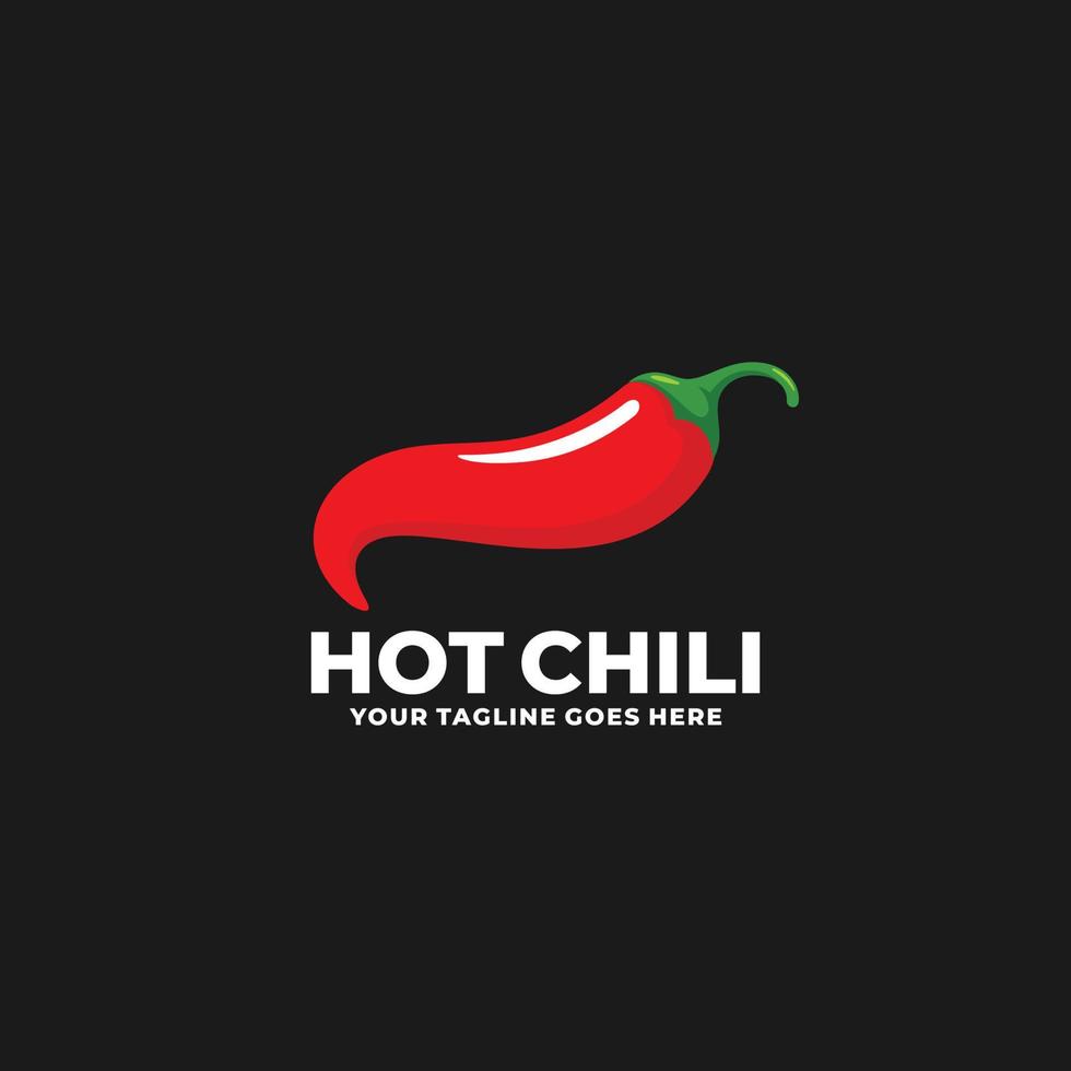 vector de logotipo de chile caliente. vector de logotipo de chile rojo