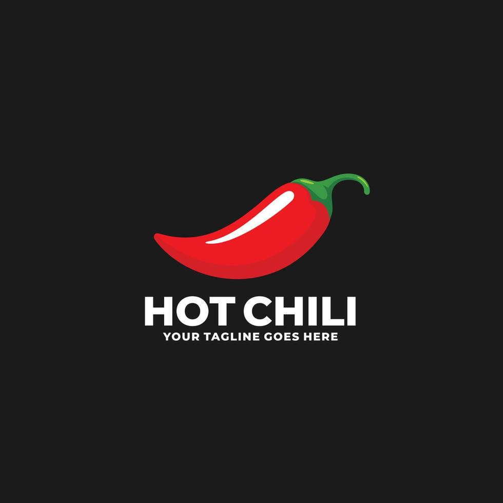 Hot chili logo vector. Red chili logo vector