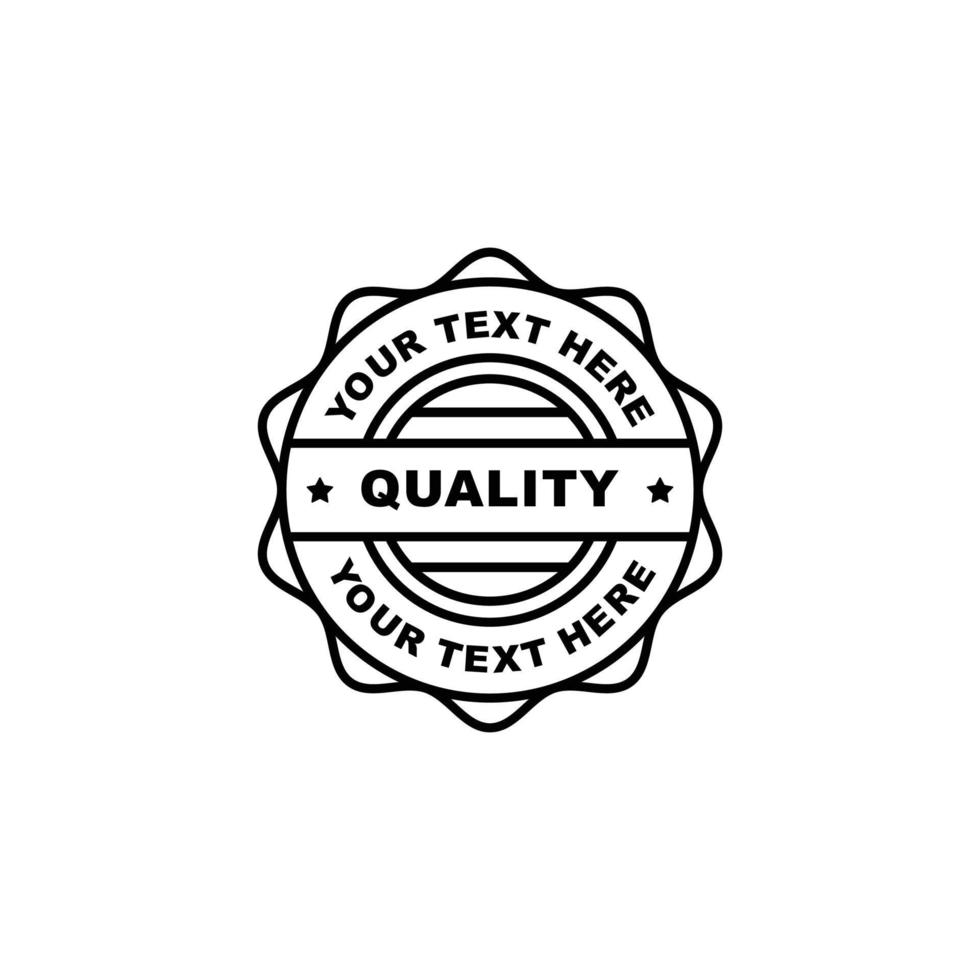 Quality stamp seal icon vector illustration