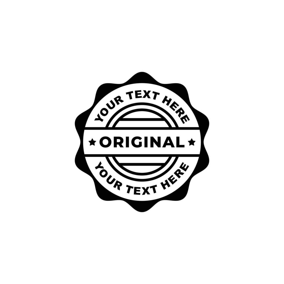 Original stamp seal icon vector illustration