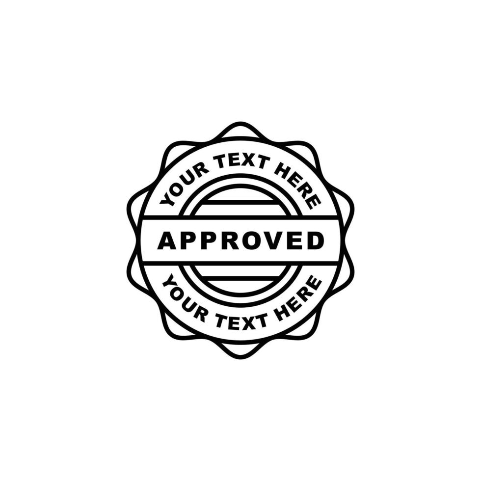 Approved stamp seal icon vector illustration