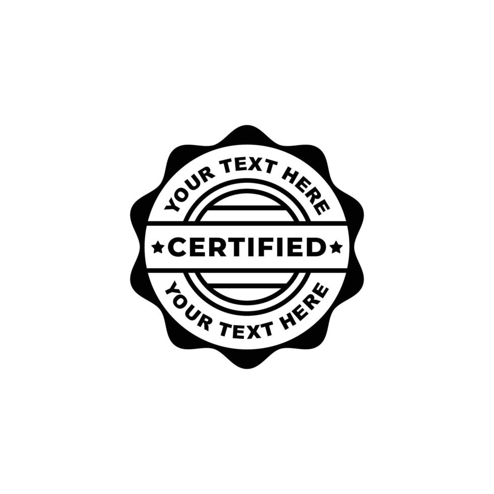 Certified stamp seal icon vector illustration