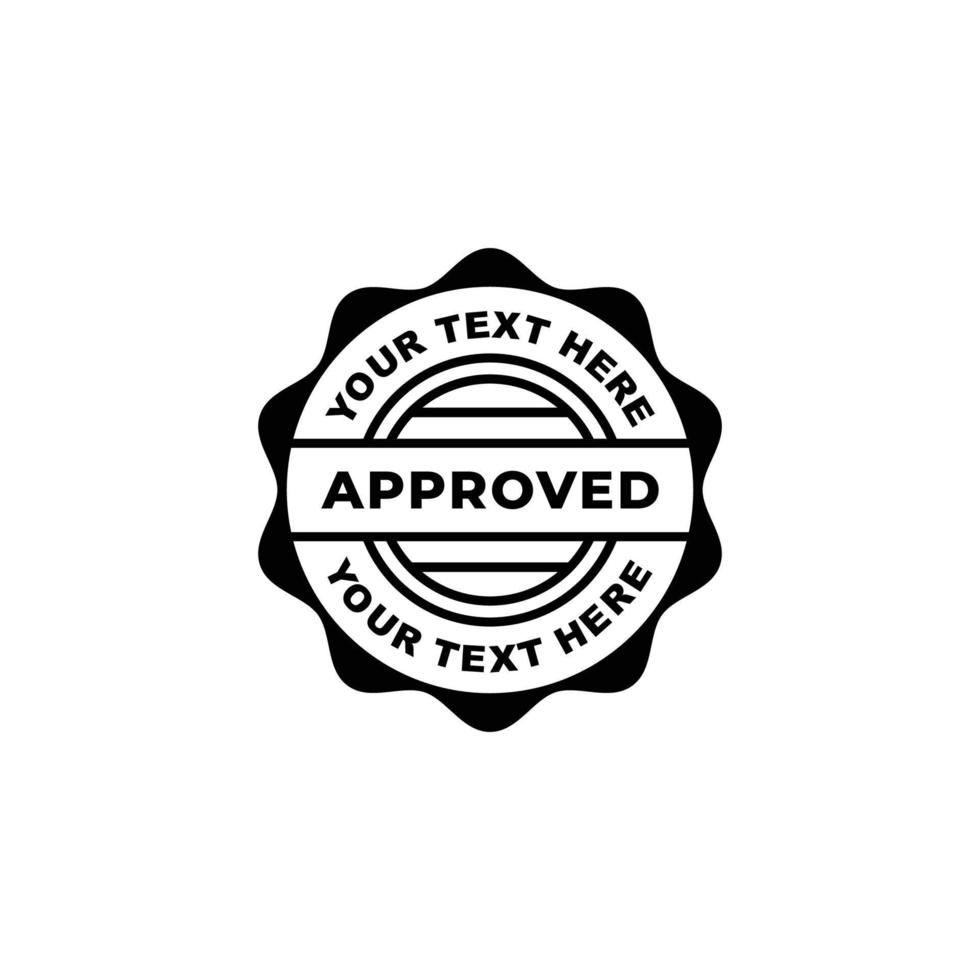 Approved stamp seal icon vector illustration