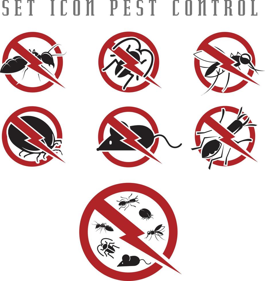 pest control icon set vector illustration.