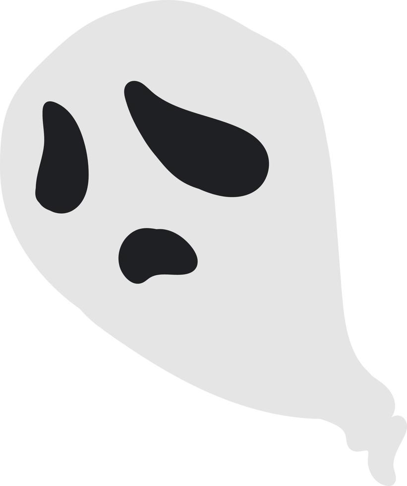 spooky halloween ghost isolate items design vector