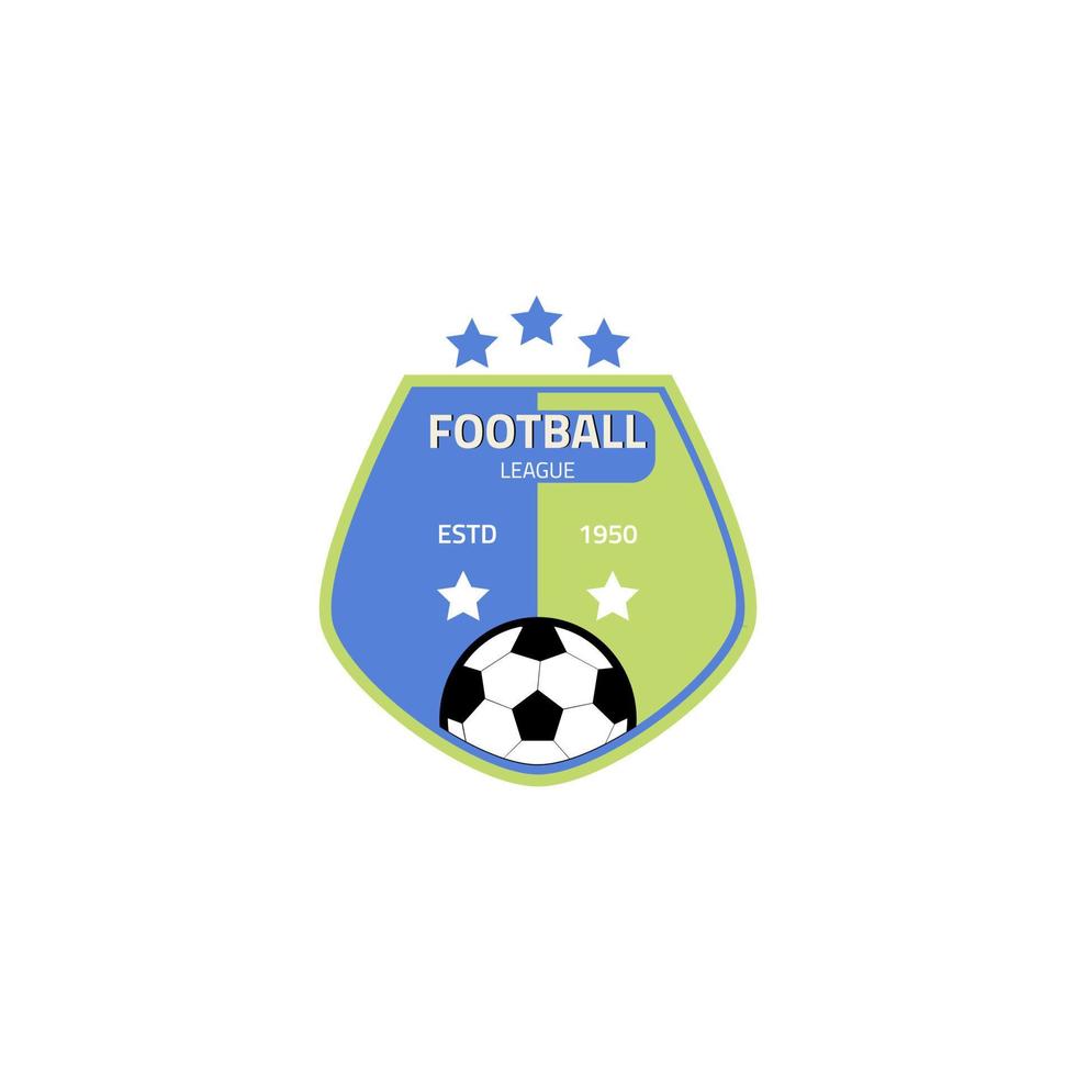 Football club emblem logo with a classic shield shape. vector