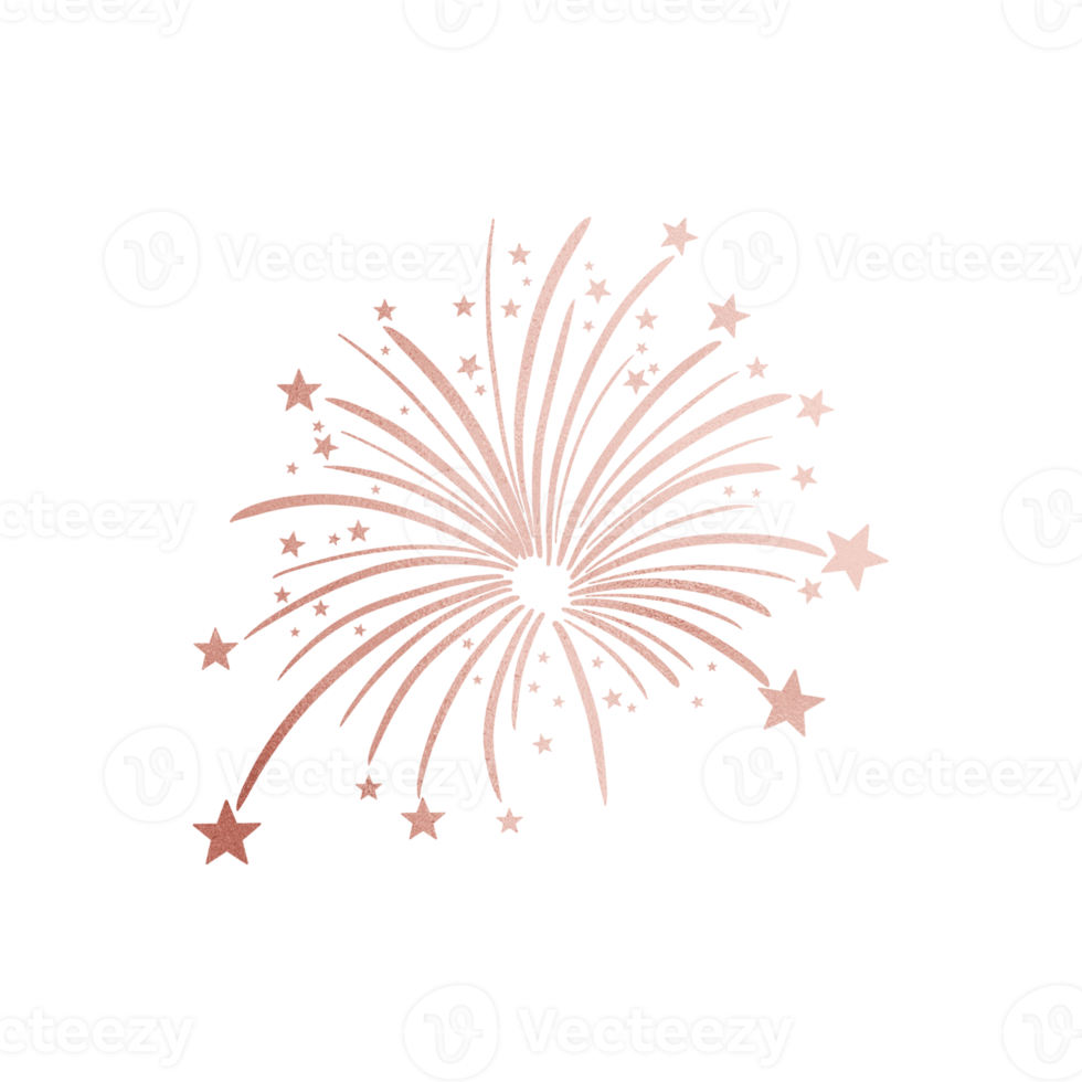 Rose Gold Firework png