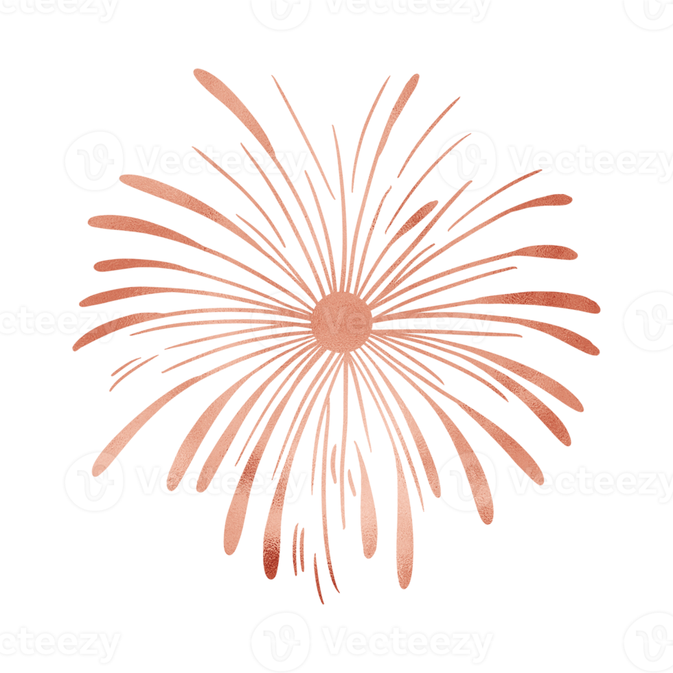 Copper Metallic Firework png
