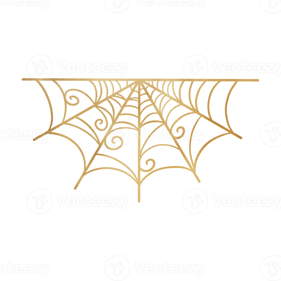 telaraña metálica dorada 13220136 PNG