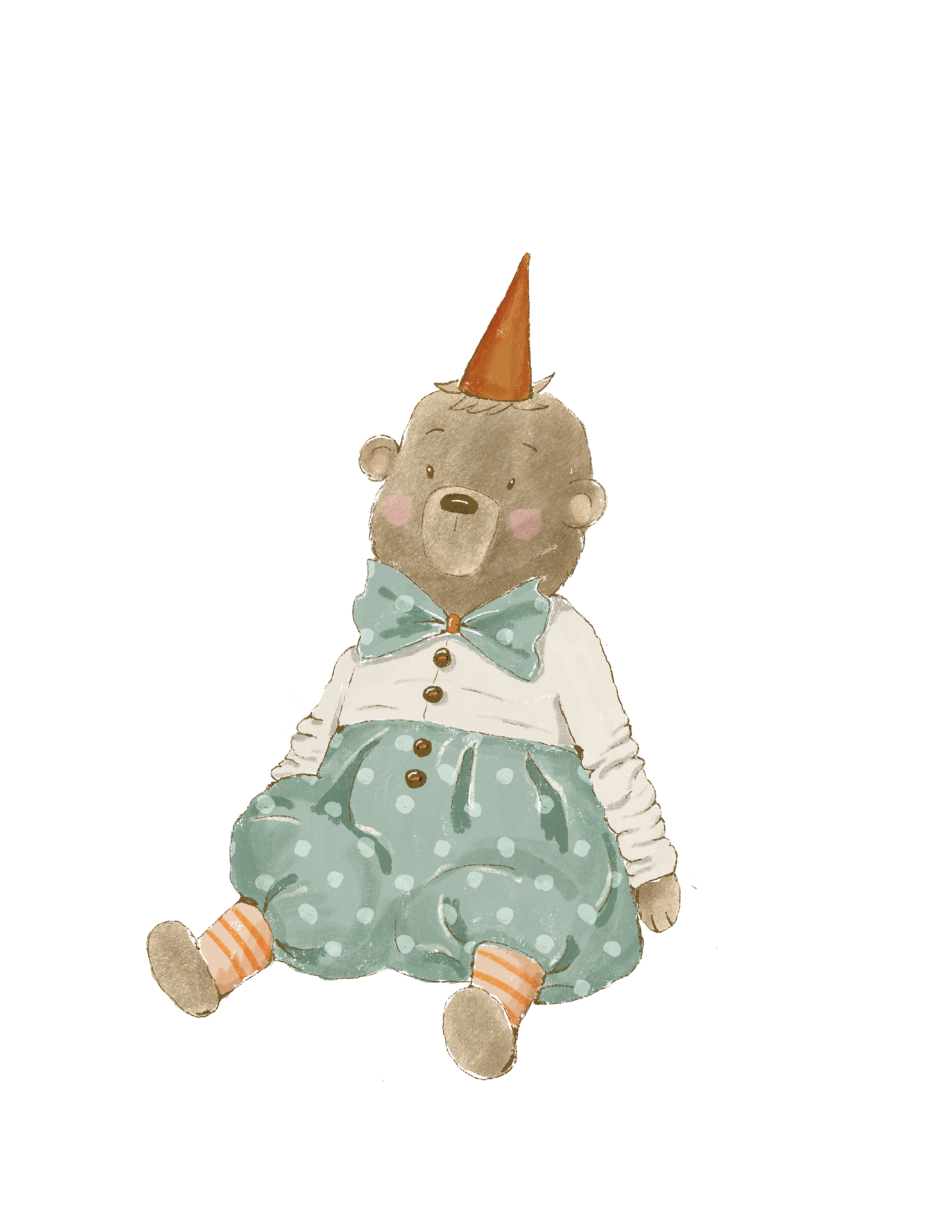 Vintage Teddy Bear Circus Clown Kids Illustration For Circus Party vintage-teddy-bear-circus-clown-kids-illustration-for-circus-party
