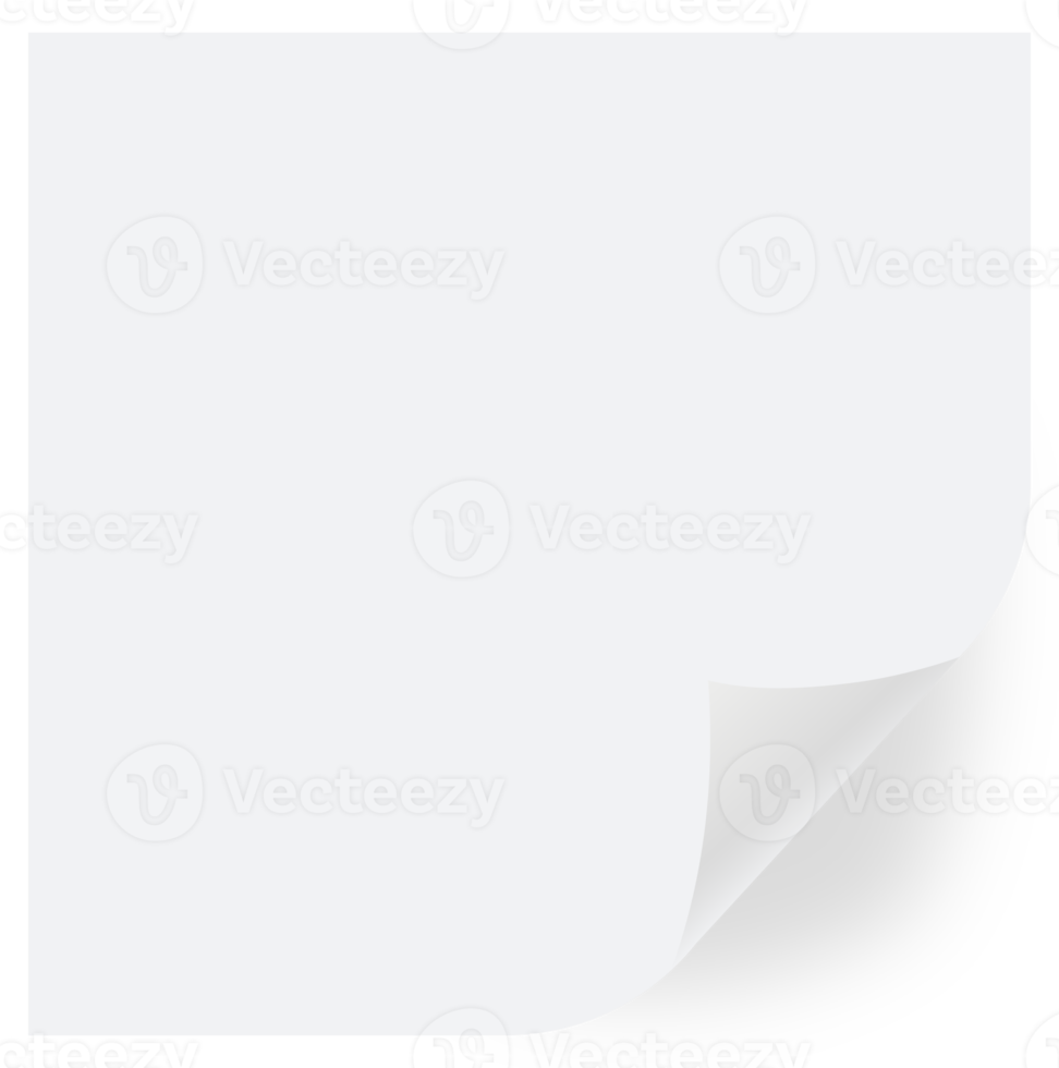 Sticky note paper in white colors. Reminder square illustration. png