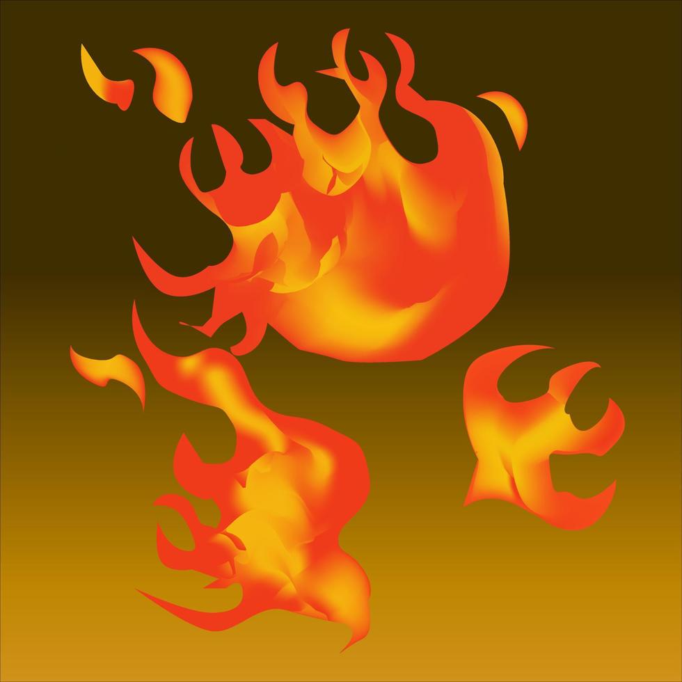 ilustración vectorial de fuego vector