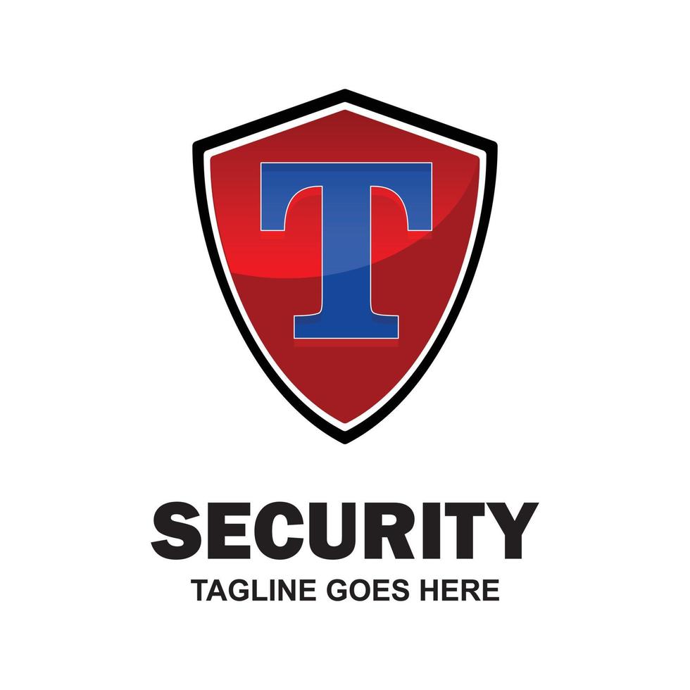 Alphabetical logo of security compnay and typography vector