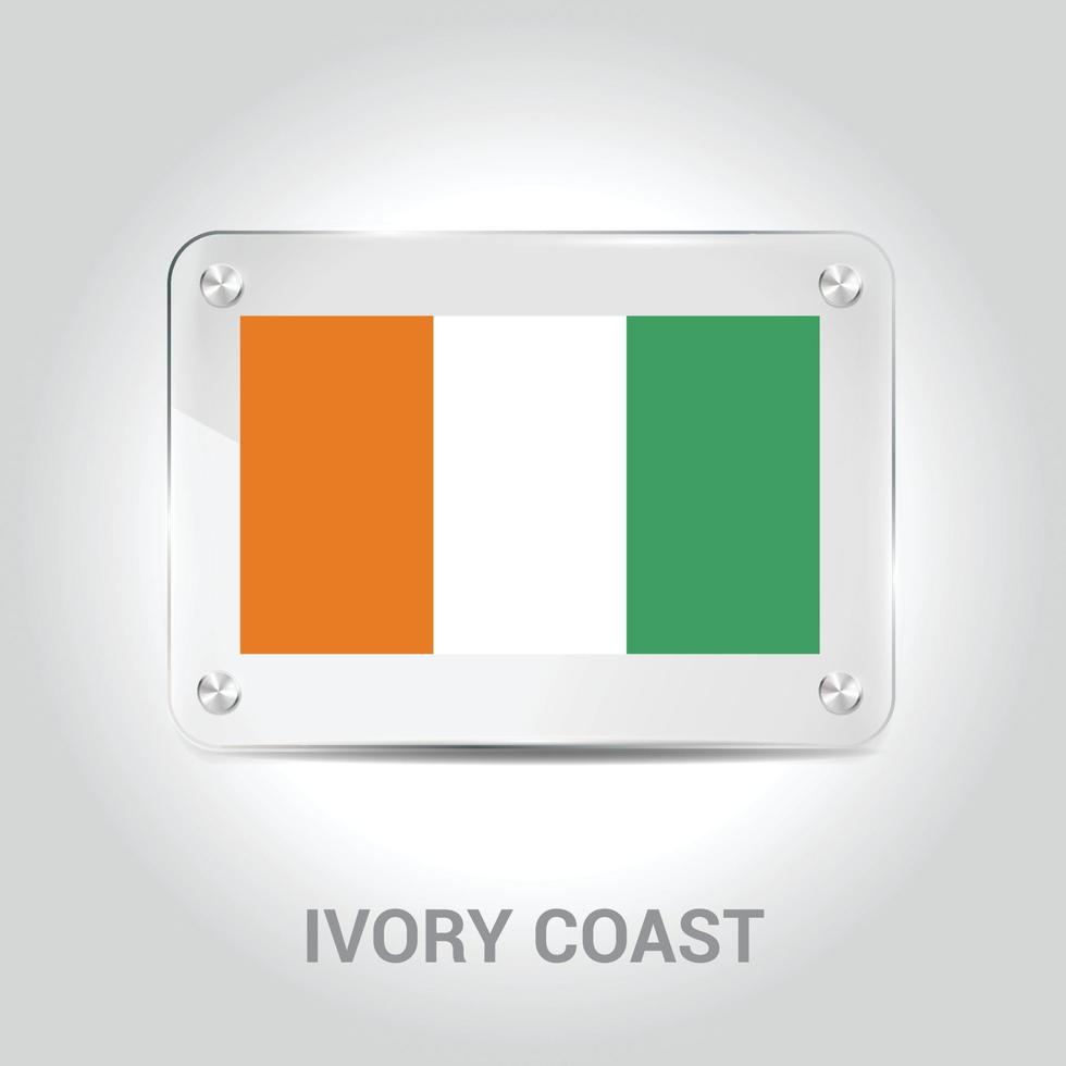 Ivory coast flag design vector