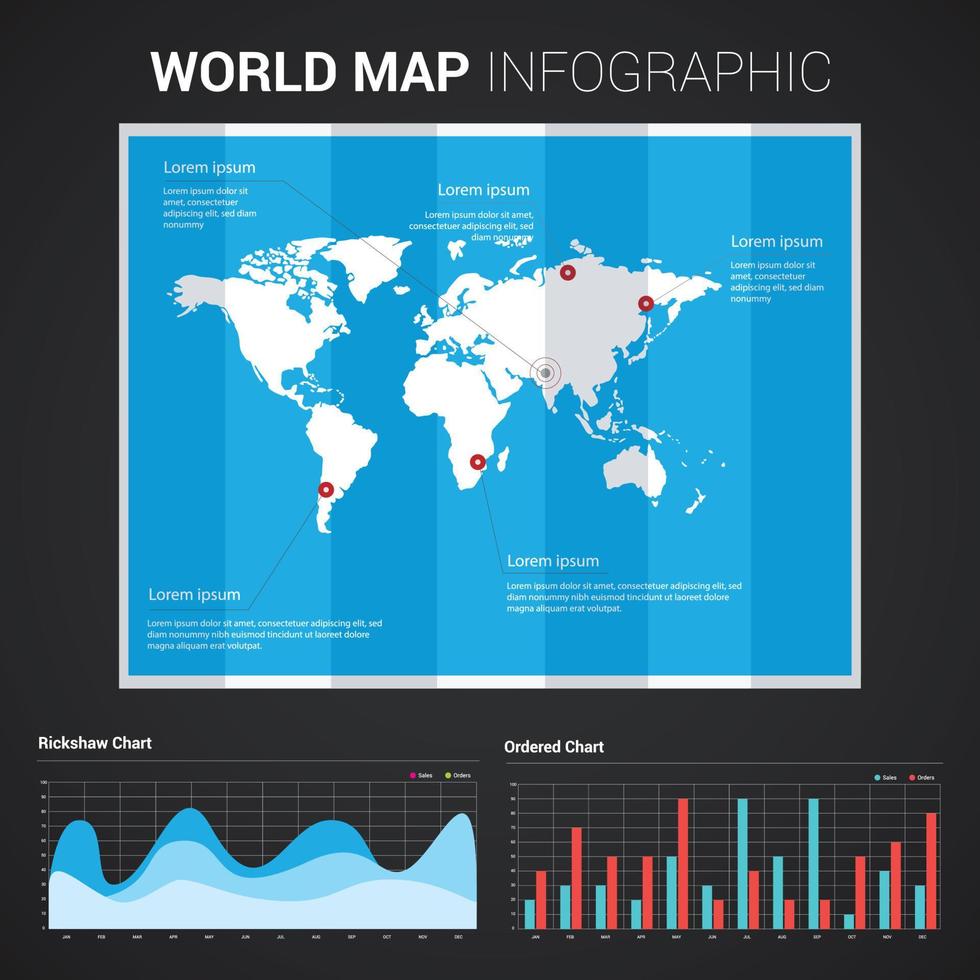 Steps infographics design with unique design vector