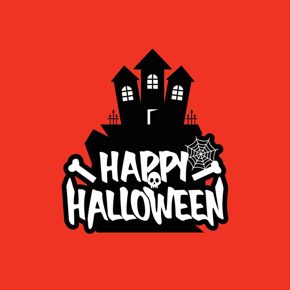 Halloween design with typography and light background vector