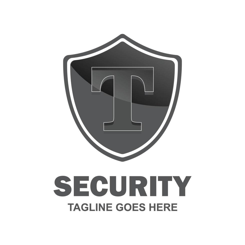 Alphabetical logo of security compnay and typography vector