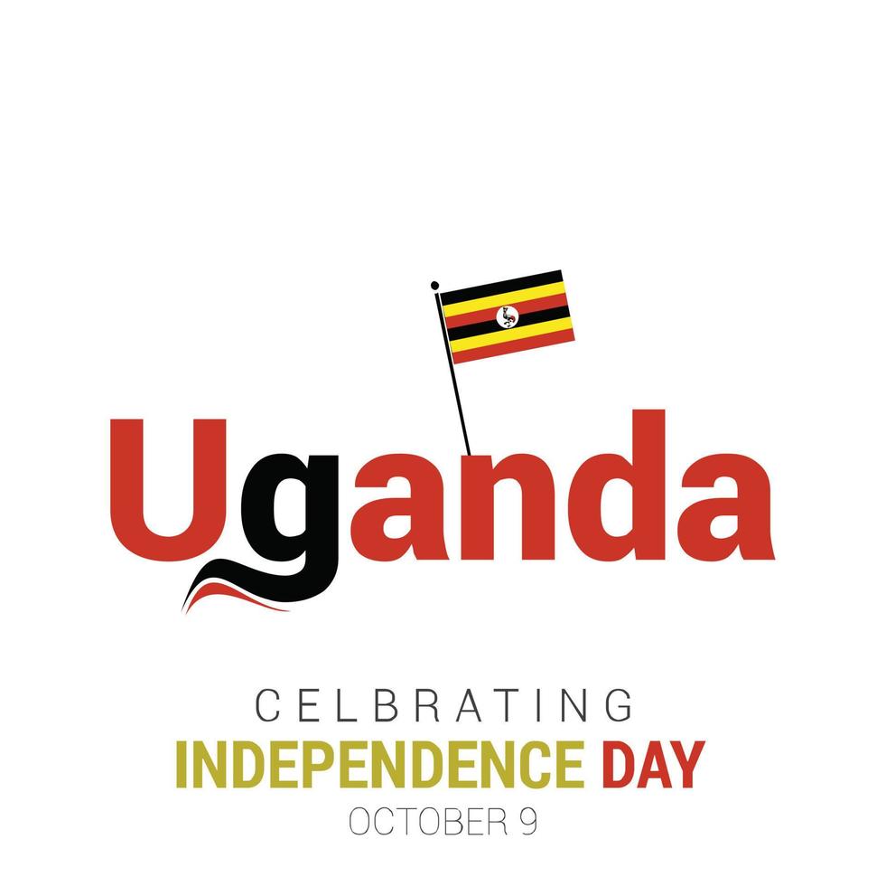 Uganda Independence day design vector