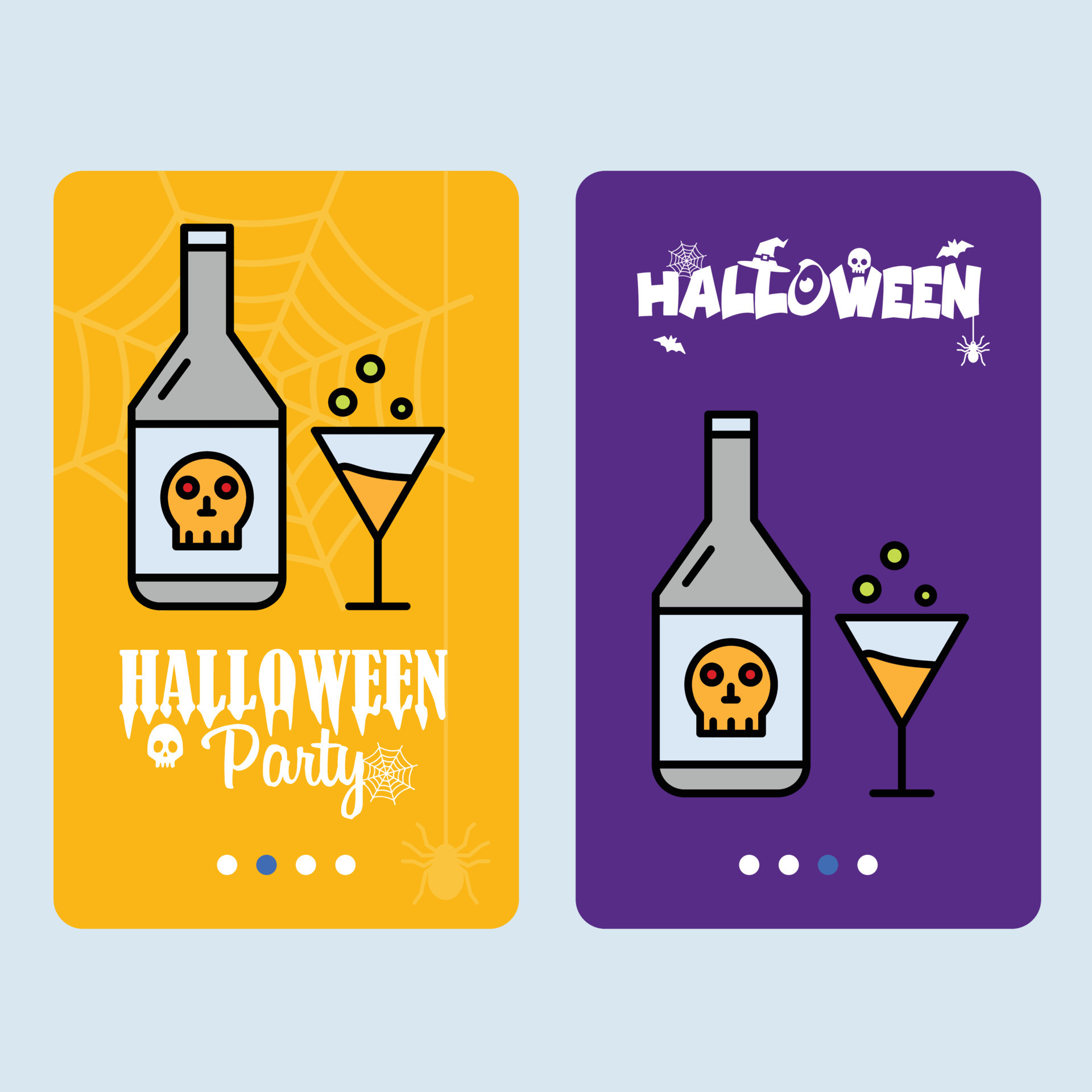 Happy Halloween invitation design with drink vector 13220706 Vector Art ...