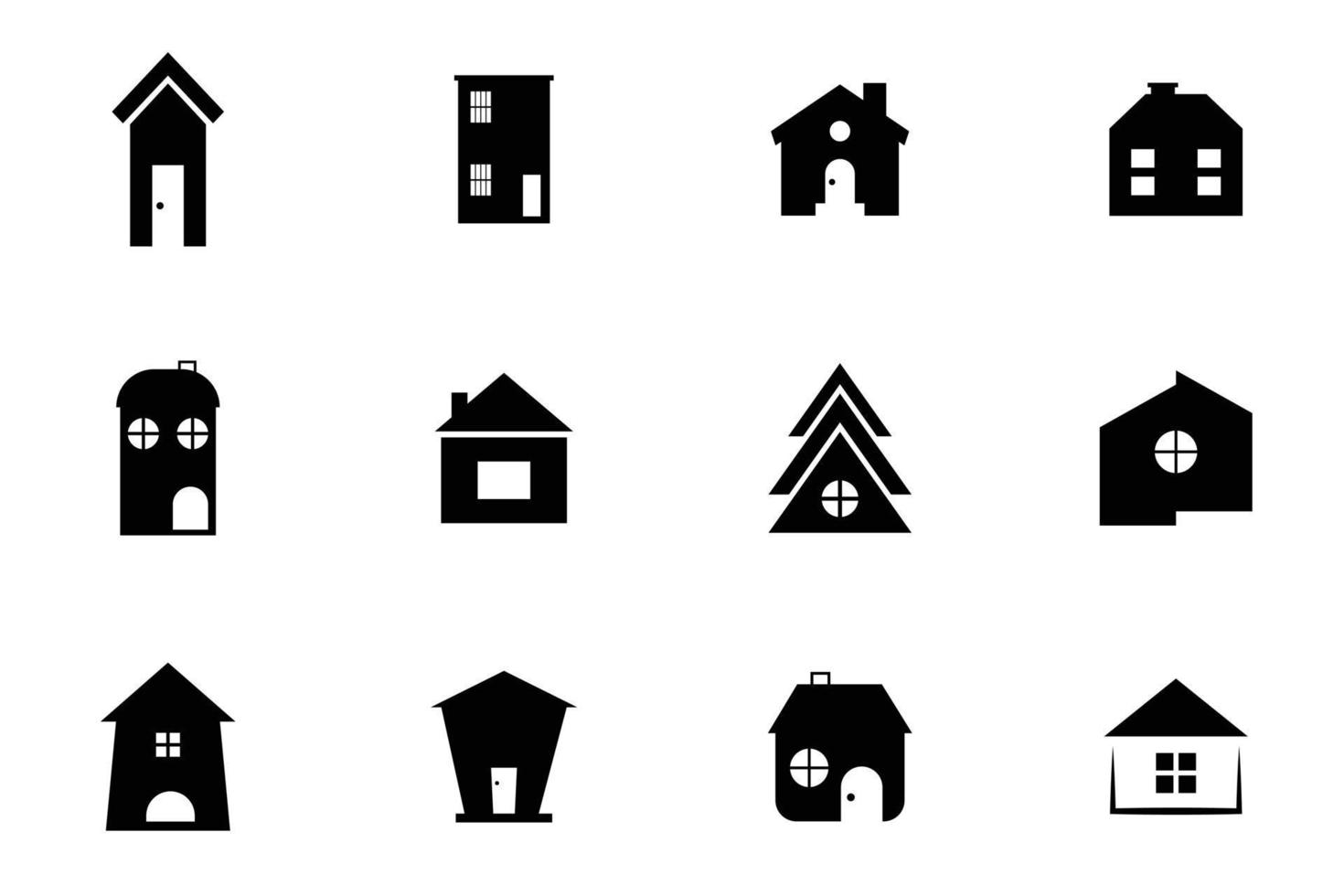 Set of home vectors icon design