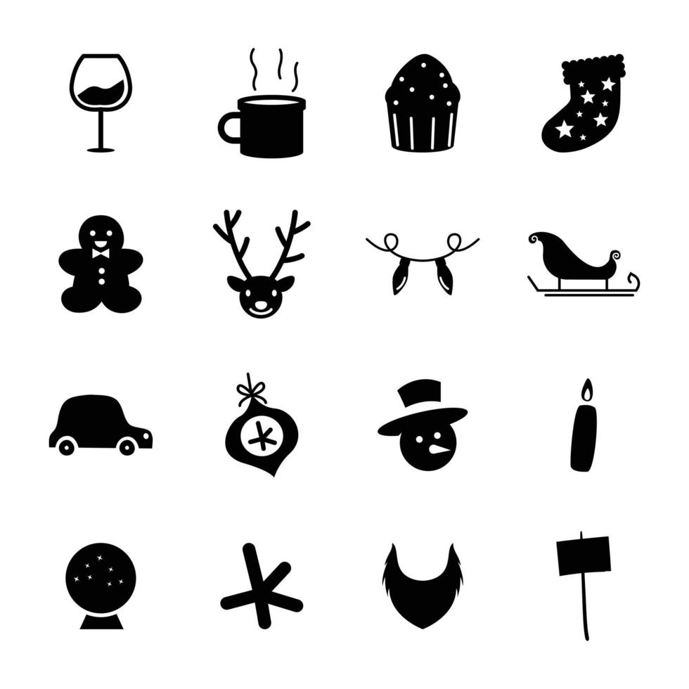 Collection of Christmas vector icon