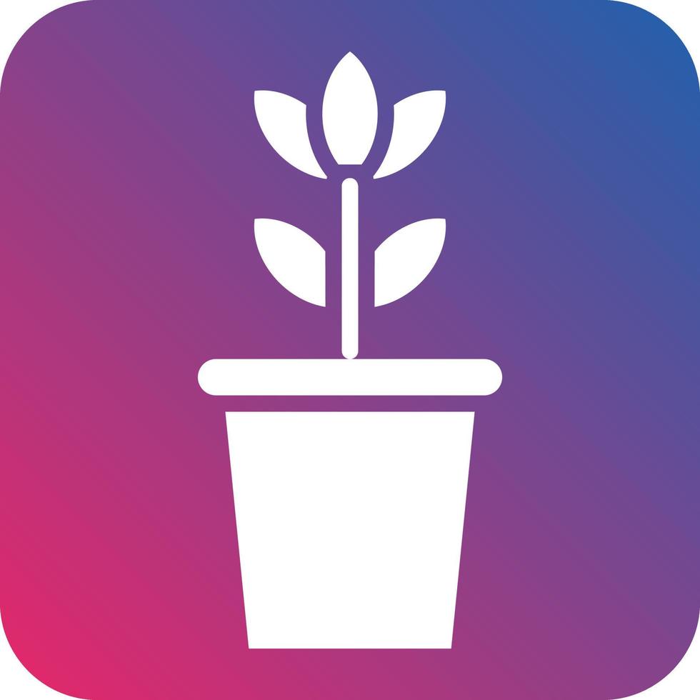 Plant Pot Icon Style vector