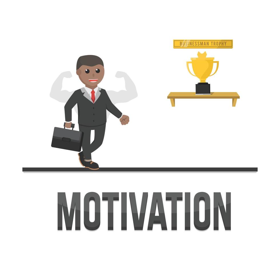 business african motivation design character with text vector