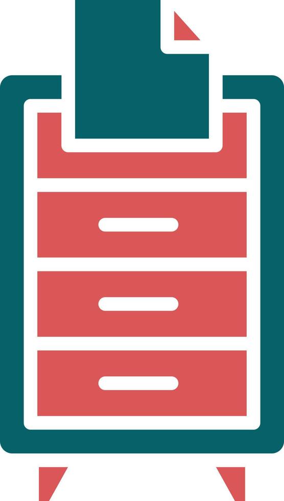 Filing Cabinet Icon Style vector